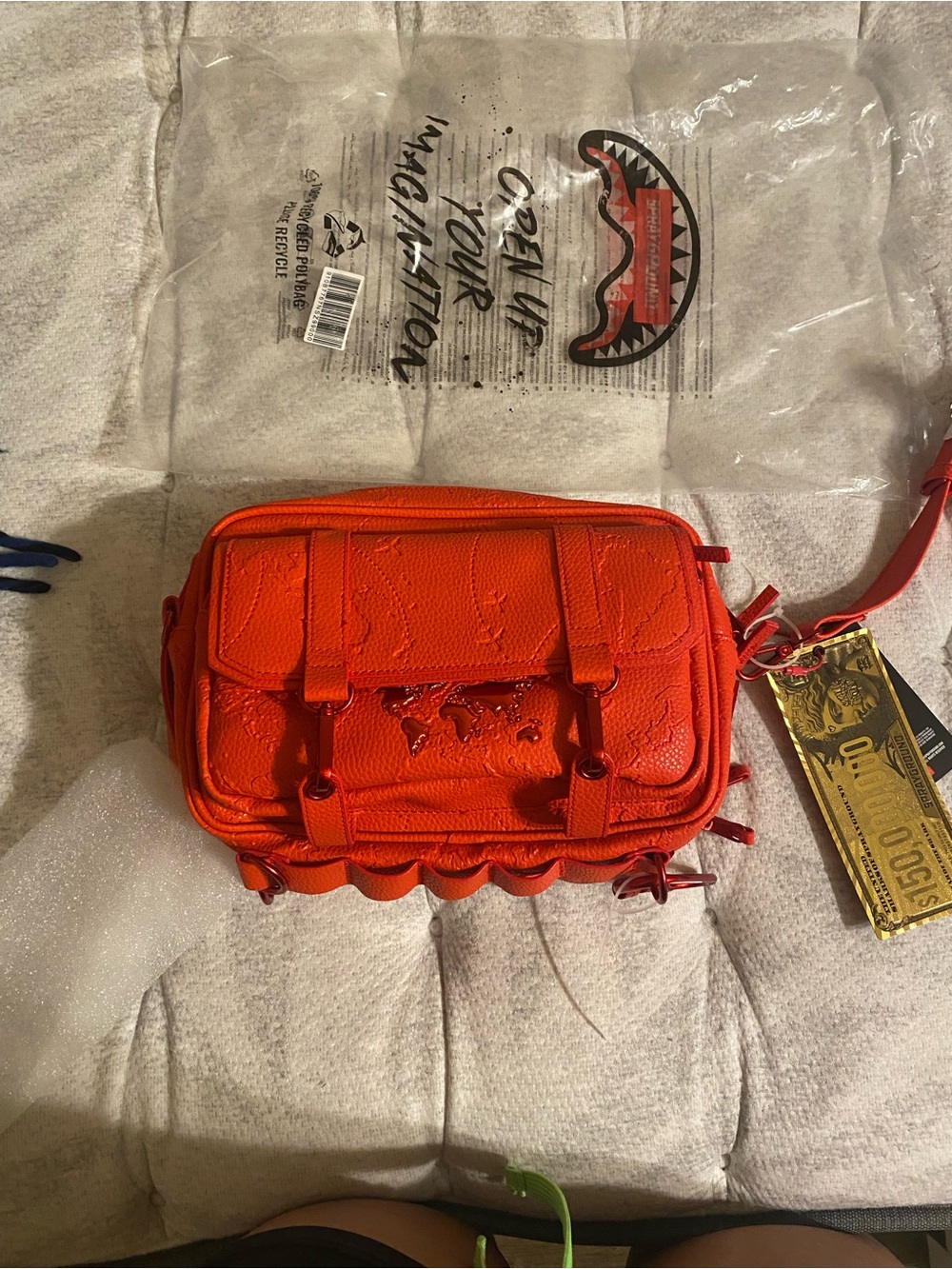 Sprayground James First Class Ruby Red Crossbody Bag